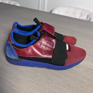 Balenciaga Men’s  Red and Blue Sneakers size 42